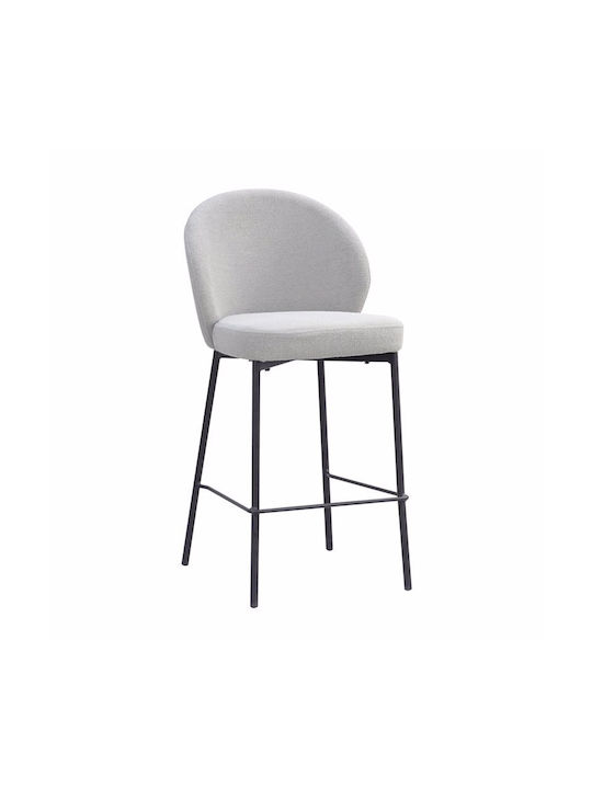 Stool Bar with Backrest Lune Grey 48x53.5x95.5cm