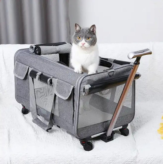 Pets Dog/Cat Carrying Gray Trolley L60xW39xH44cm