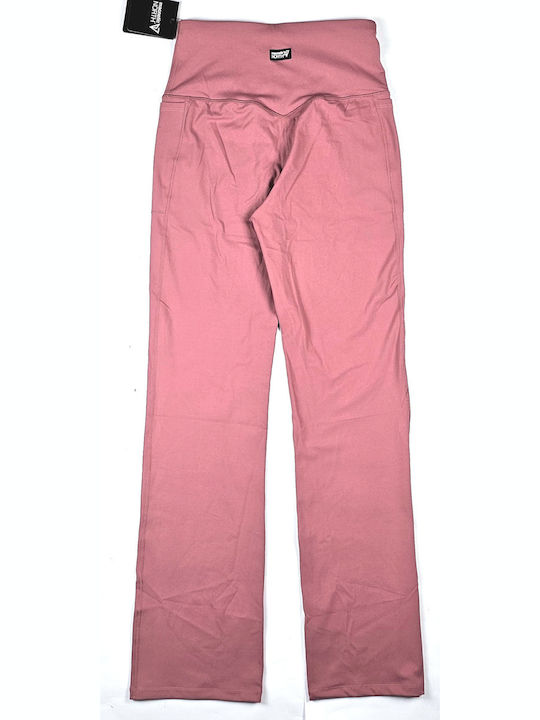 Training Damen Lang Leggings Hohe Taille Rosa