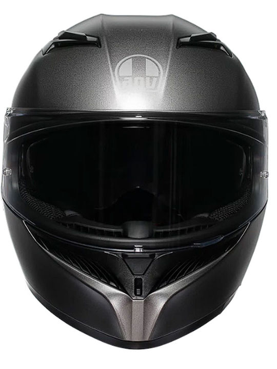 AGV K3 MPLK Mono Matt Luna Grey Motorcycle Helmet Full Face ECE 22.06 1500gr with Pinlock and Sun Visor
