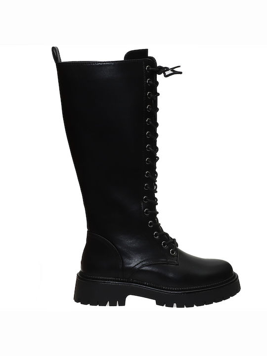 Primadonna Synthetic Leather Women's Boots with Zipper Black