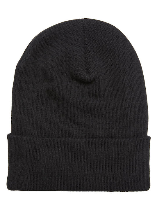 Beanie Unisex Σκούφος Πλεκτός σε Μαύρο χρώμα