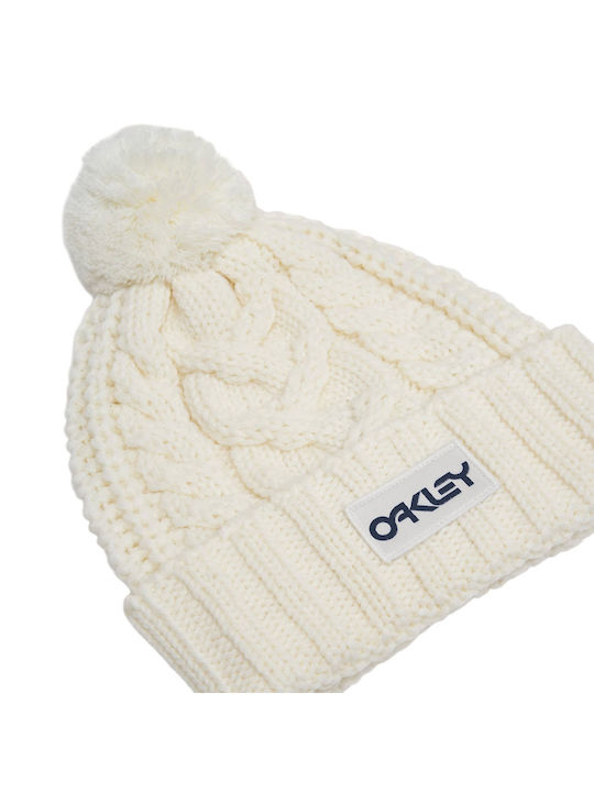 Harper Pom Pom Pom Beanie Frauen Beanie Gestrickt in Weiß Farbe
