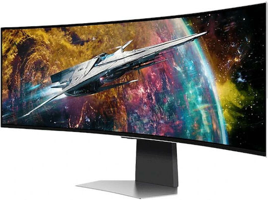 Samsung Odyssey G9 G95SC UltraWide OLED HDR Gebogener Monitor 49" 5120x1440 240Hz mit Reaktionszeit 0.03ms GTG Silber