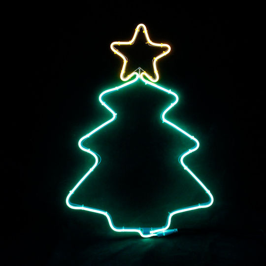 Illuminated Christmas Decorative Plastic Tree Light Tube 54cm Outdoor Electric Green