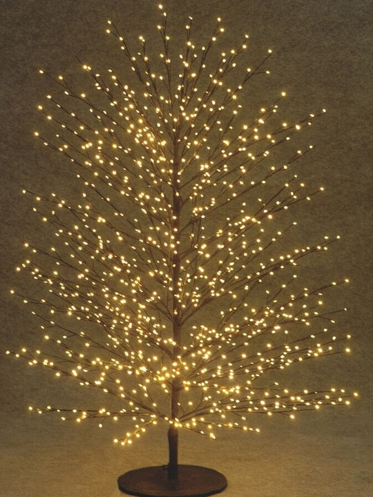 Christmas Decorative Illuminated Plastic Tree Natural Appearance 120cm IP44 Brown