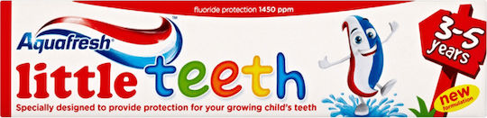 Aquafresh Little Teeth Παιδική Οδοντόκρεμα για 3+ Χρονών με Γεύση Μέντα 50ml