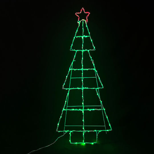 Christmas Decorative Illuminated Plastic Tree 60cm IP44 Electric Green