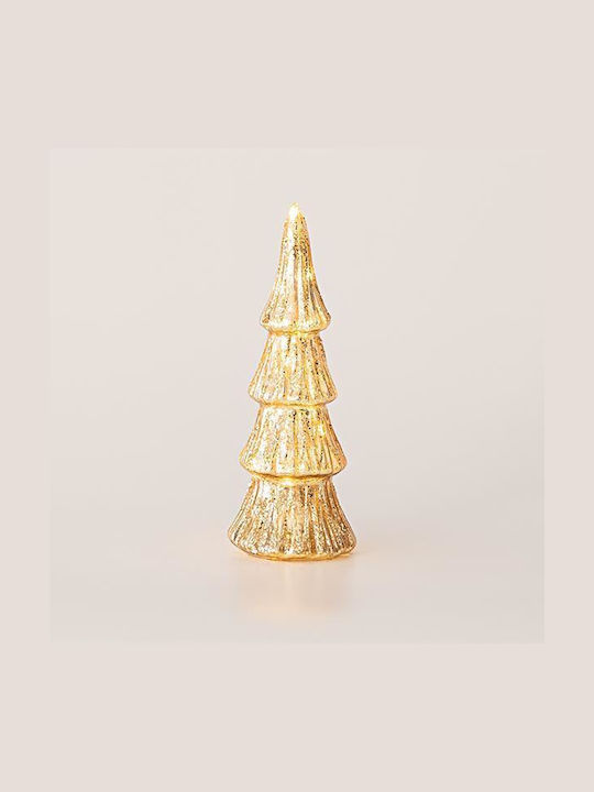 Christmas Decorative Illuminated Glass Tree 8.5cm IP20 Battery Gold