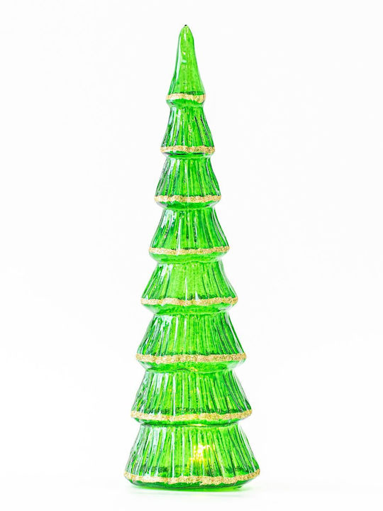 Eurolamp Christmas Decorative Illuminated Glass Tree 8.5cm Green