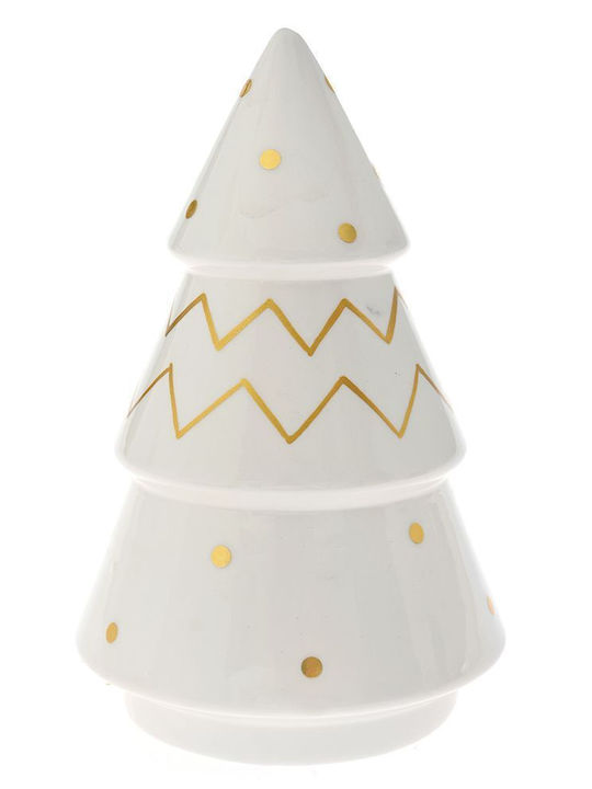 Iliadis Christmas Decorative Ceramic Tree Cone 12cm White