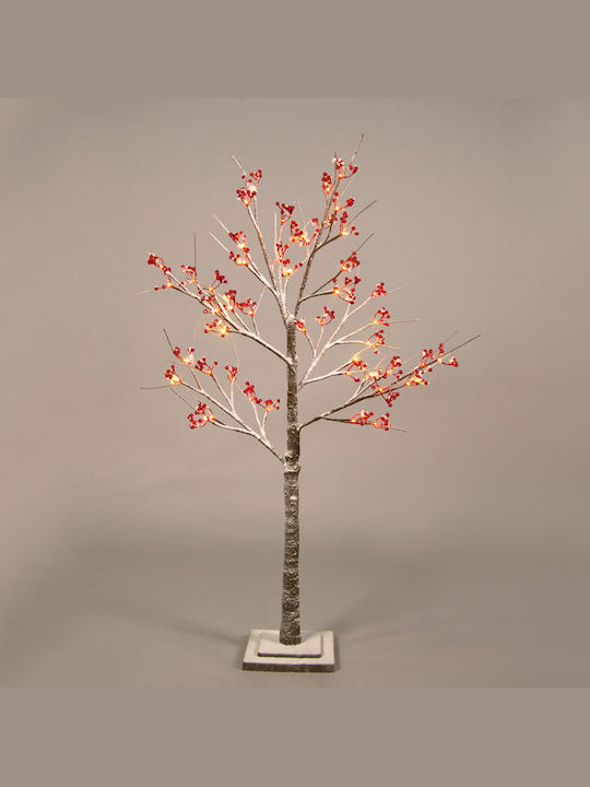 Aca Christmas Decorative Snowy Illuminated Tree Natural Appearance 120cm IP44 Red