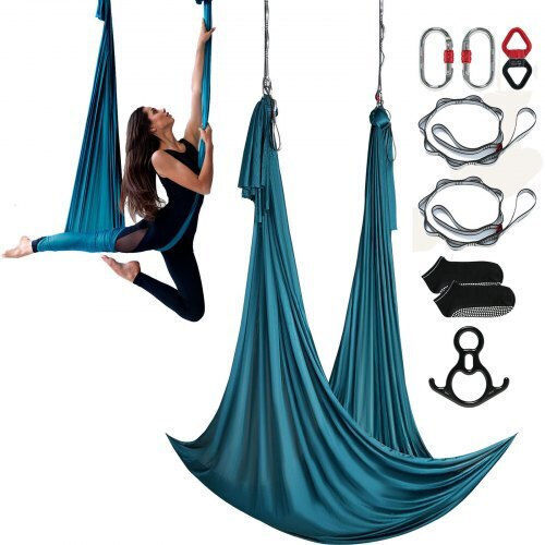 Vevor Yoga Hammock Set 11 Meters Green Dck10x28mmlczsf51v0