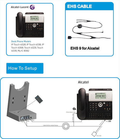 Ehs-Kabel 9 Elektronischer Gabelumschalter Alcatel