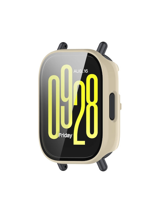 Redmi Watch 5 Active Tempered Film Ενσωματωμένη Προστατευτική Θήκη Pc Watch Ivory White