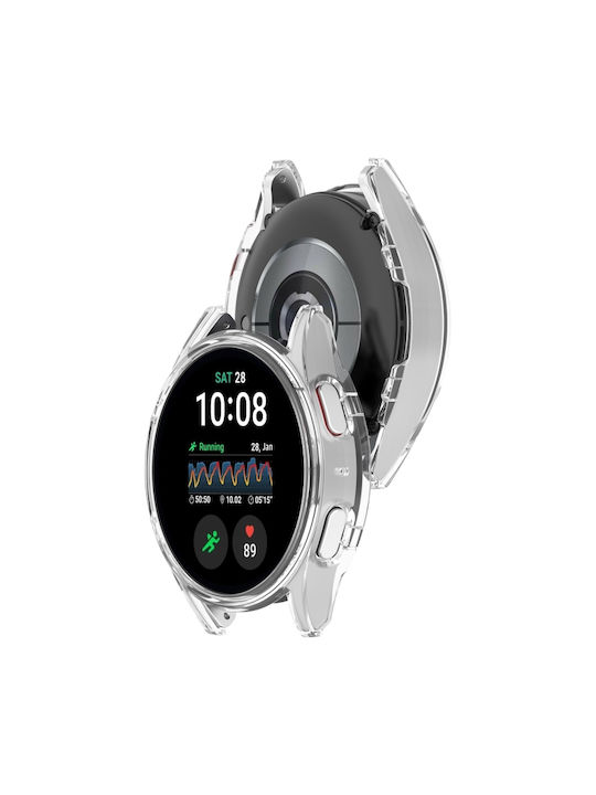 Samsung Galaxy Watch 7 40mm Μισής Κάλυψης Προστατευτική Θήκη Ρολογιού Pc Διαφανές Λευκό