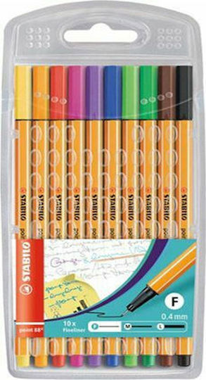 Stabilo Point 88 Design Markers 0.4mm Multicolour 10pcs 60/367