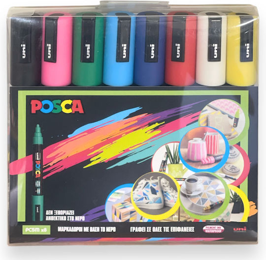 Posca Ανεξίτηλοι Μαρκαδόροι Σετ 8 χρώματα 1.8-2.5mm