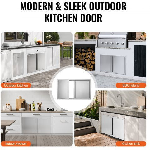 BBQ Door Vevor 914x534mm Stainless Steel Double Outdoor Kitchen Smabscjmys36j2tr1v0