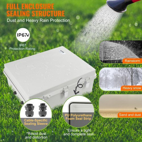 Vevor Surface Mounted Electrical Box Branching Watertight IP67 in Black Color