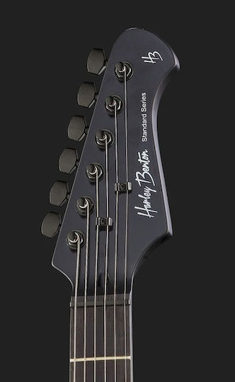 Harley Benton Standard Series Electric Guitar Stratocaster with HSS Pickup Configuration Satin Black