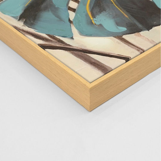 HomeMarkt TROPISCHE BLÄTTER Gemälde auf Leinwand 62x82cm