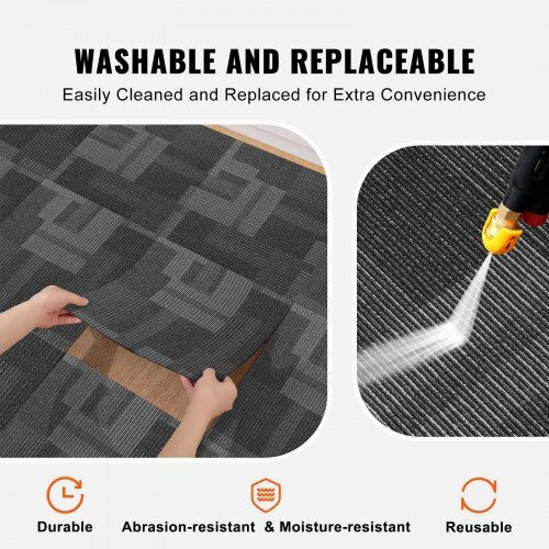 Vevor Carpet Tiles 24"x24" Built-in Backing Easy Installation 24 Tiles Mixed Gray Kcxfkdt2424yhlixbv0