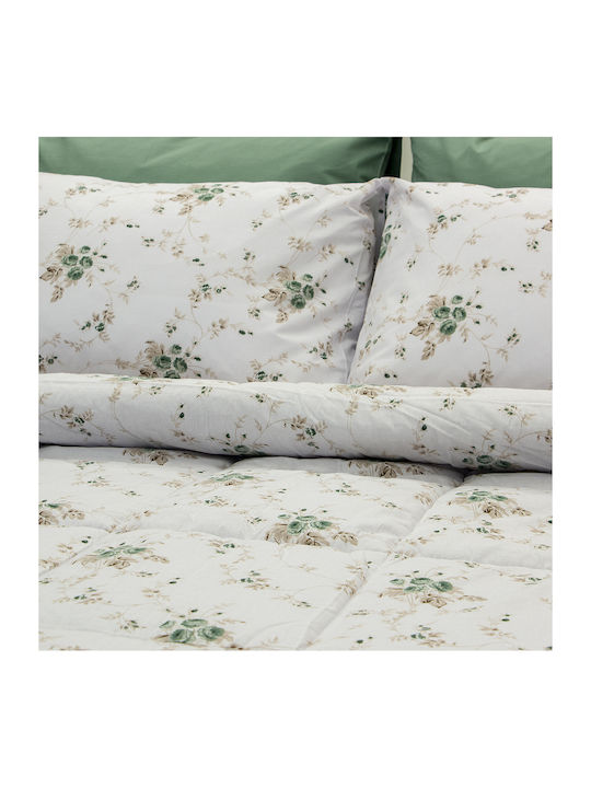 Lino Home Duvet Queen 220x240cm Rosalie Green