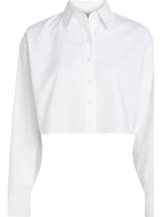 Μακρυμάνικο Γυναικείο Πουκάμισο Bright White