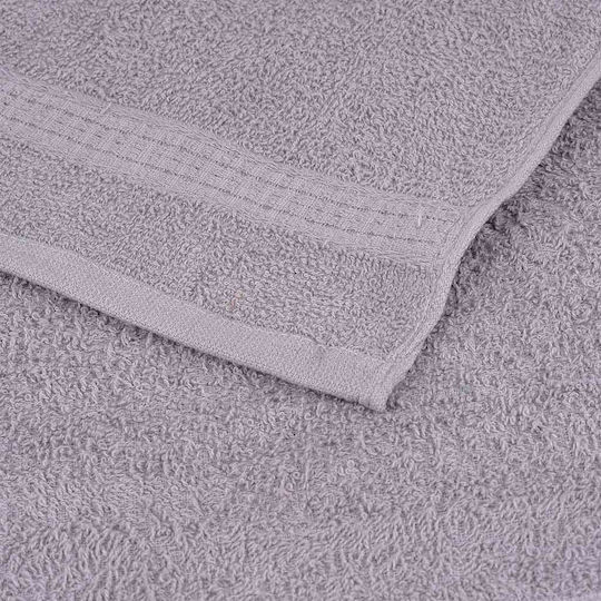 vidaXL Bath Towel 100x200cm Gray 2 Pieces Weight 360gsm