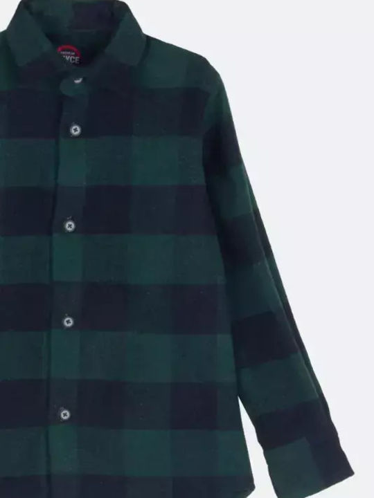 Joyce Kids Checked Shirt Green