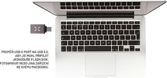 Fixed KF2341365 Конвертор USB-A Мъжки към USB-C Женски Сив