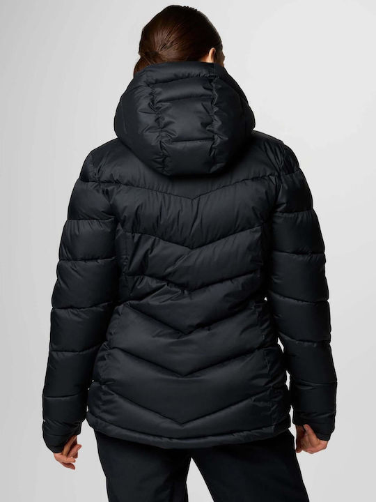 Abbott Peak Ii Women's Long Puffer Jacket Waterproof for Winter with Hood Black