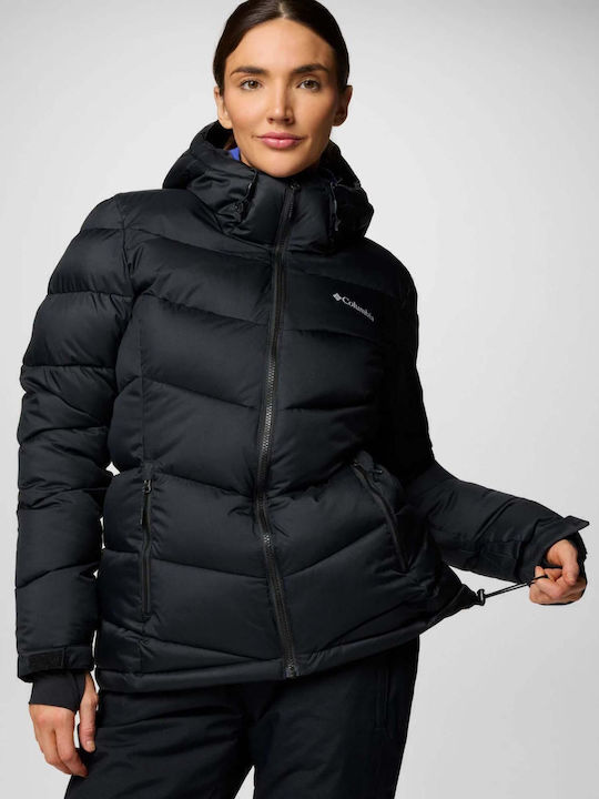 Abbott Peak Ii Women's Long Puffer Jacket Waterproof for Winter with Hood Black