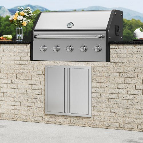 Vevor BBQ Door 610x610mm Stainless Steel Double Outdoor Kitchen Door Smabscjmys24y71ubv0