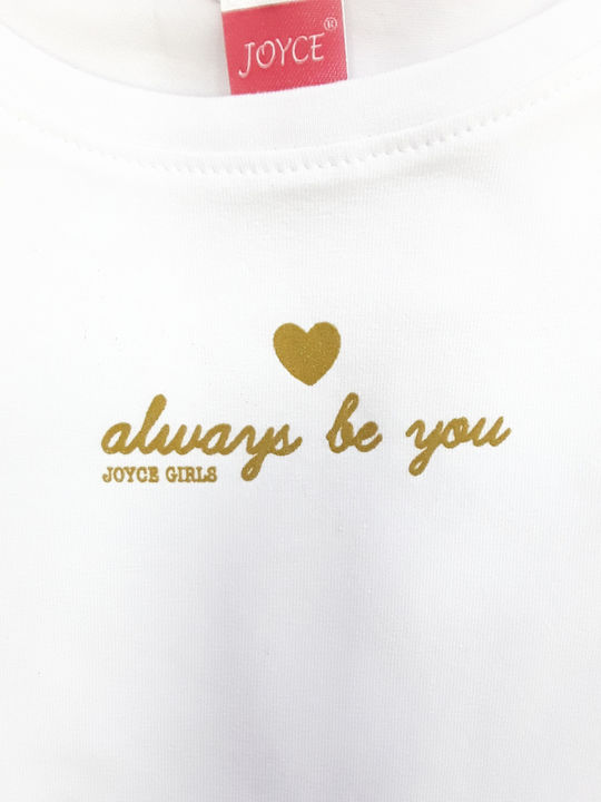 Joyce Παιδικό Φόρεμα Always Be You White White