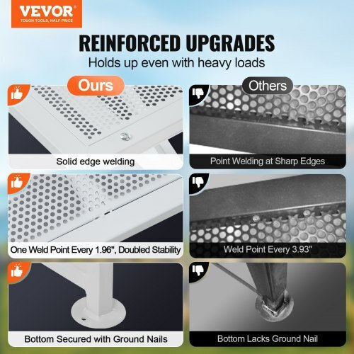 Vevor Goat Cutting Stand 21"-33" 47x23 White Scxjjbsytm47jnhgxv0