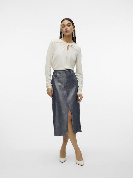 Hoch tailliert Rock Medium Blue Denim