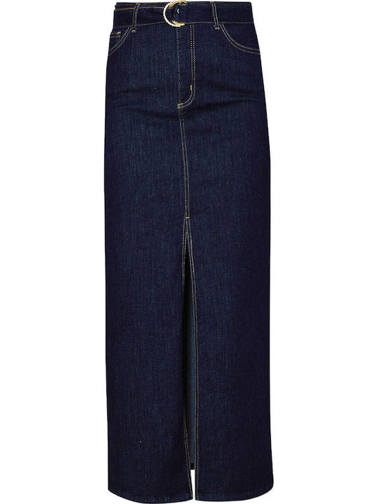 Denim Maxi Skirt Blue
