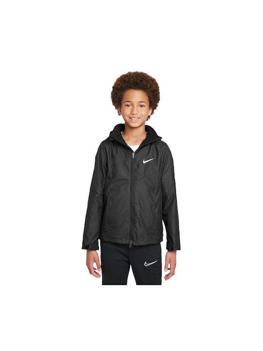 Nike Kids Casual Jacket Short Windproof with Hood Black Academy