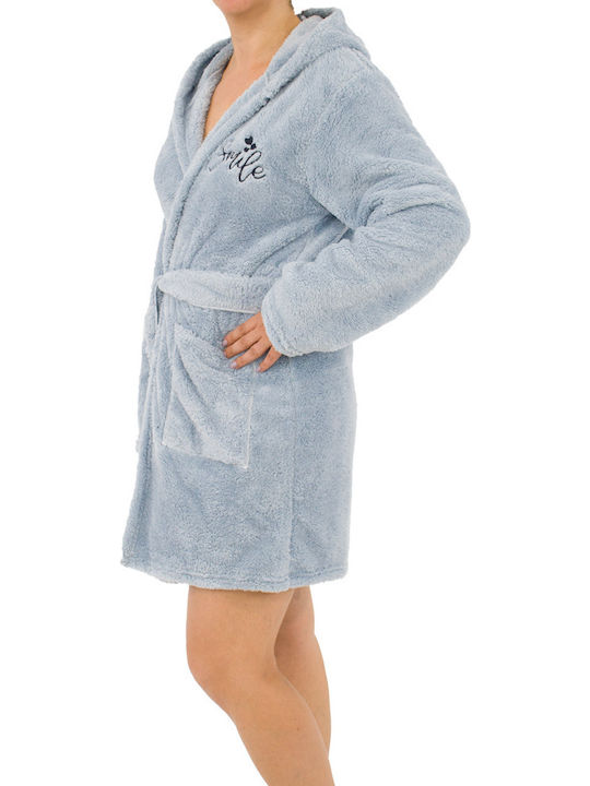 Fawn Winter Women's Robe Blue