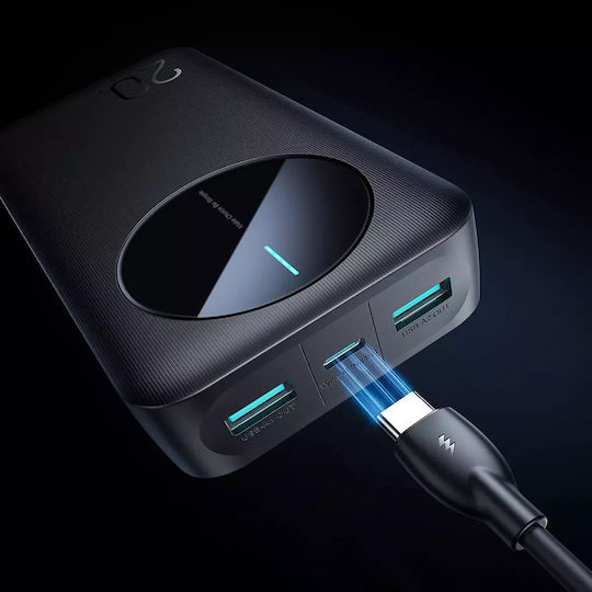 Joyroom JR-PBF14 Power Bank 20000mAh with 2 USB-A Ports and USB-C Port Black
