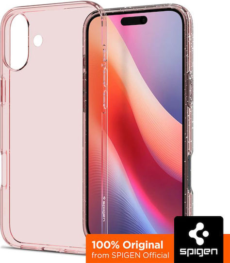 Spigen Liquid Crystal Glitter Back Cover Σιλικόνης Ροζ (iPhone 16)