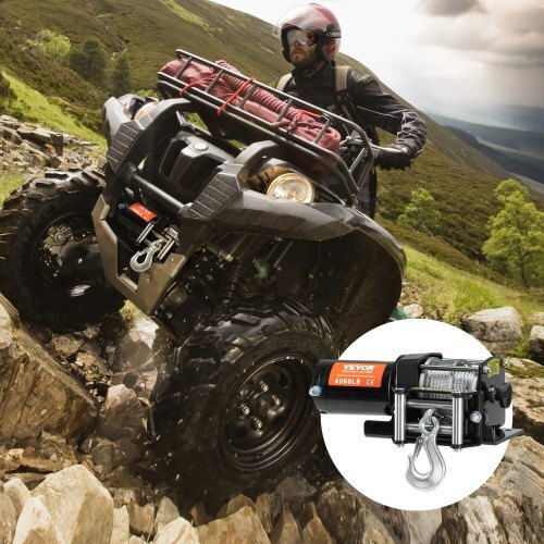 Electric Winch Vevor 4000 Lb Steel Cable Ip55 Waterproof Remote Control Atvgssjpyxwxejrpbv9