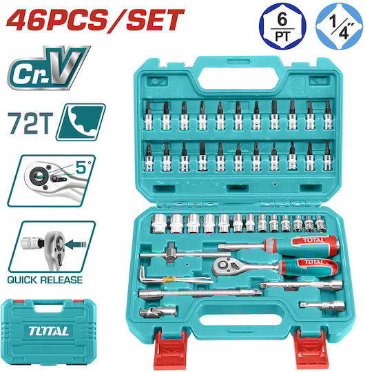 Total Set Ratchet 1\4" 46pcs