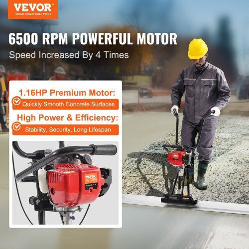 Vevor Betonrüttler Benzin mit einer Geschwindigkeit von 6500Umdrehungen pro Minute 1.16hp