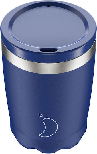 Chilly's Chilly's Coffee Cup Thermos Bottle Stainless Steel BPA Free 340ml Blue