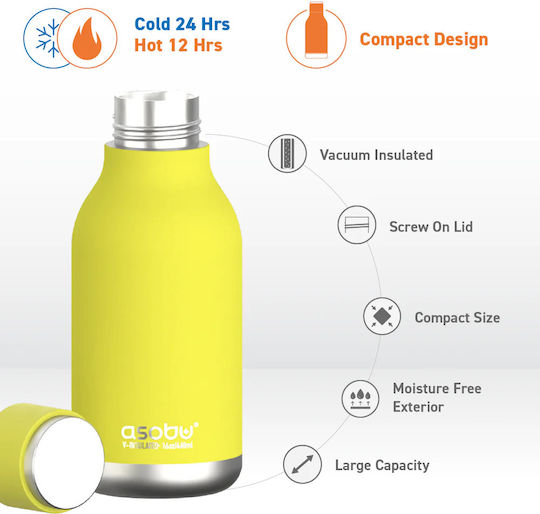 Asobu Urban Bottle Thermos Stainless Steel 473ml Lime
