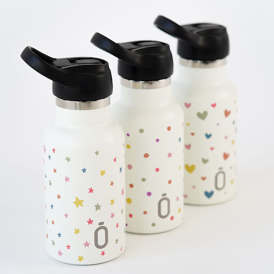 Runbott Carme Sala Bunny Stainless Steel Thermos Bottle 350ml Confectionery with Hearts with Stars