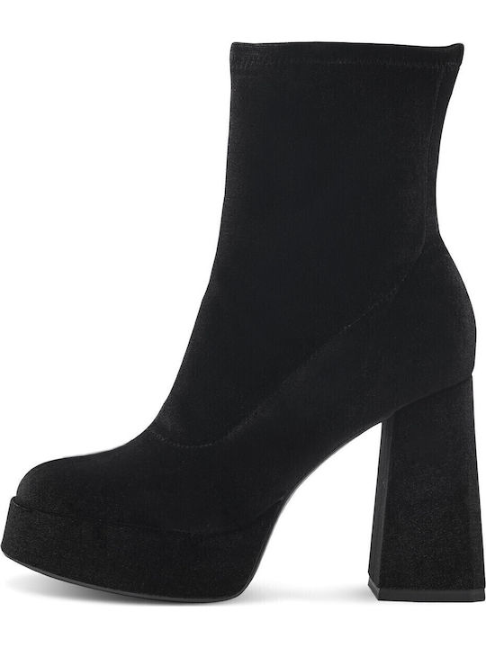 Women's Ankle Boots with High Heel Black